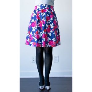 ModCloth flare bold floral print flowers pinup new
